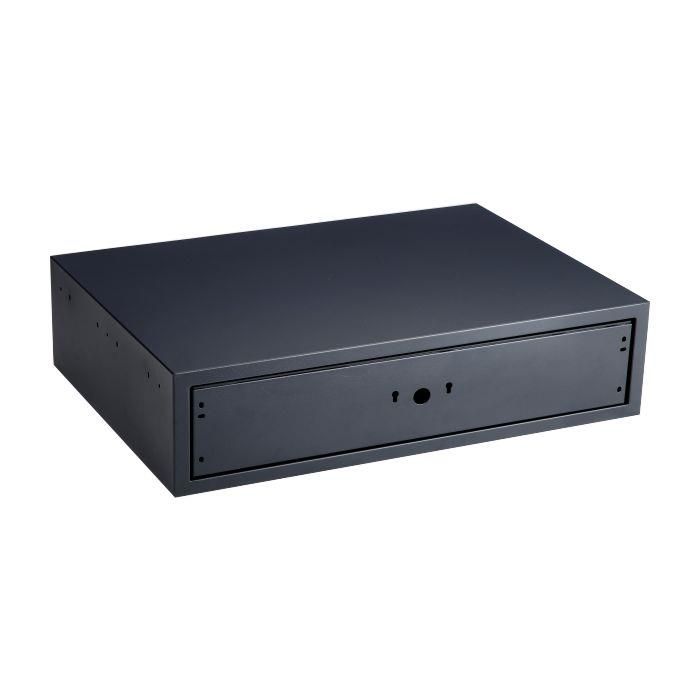 DRAWER WITH P & F 600 G - Leather Drawer with Password & Fingerprint 60 mm , Gray Finish