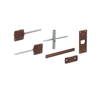 Door Bend Adjustment Rod Fiting - Steel threaded rod with plastic covers