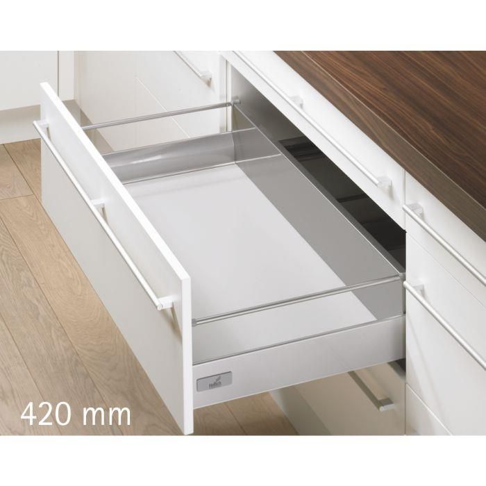 InnoTech Silver 420 mm, Height 144 mm, 30 kg  (Full ext. with silent system)