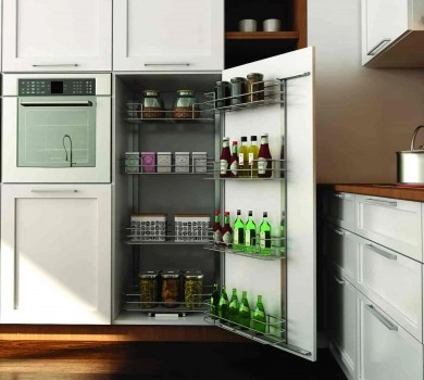 Cargo duo For outer cabinet 450mm/ Min. inside  carcase height (mm) 1800mm 6 tier