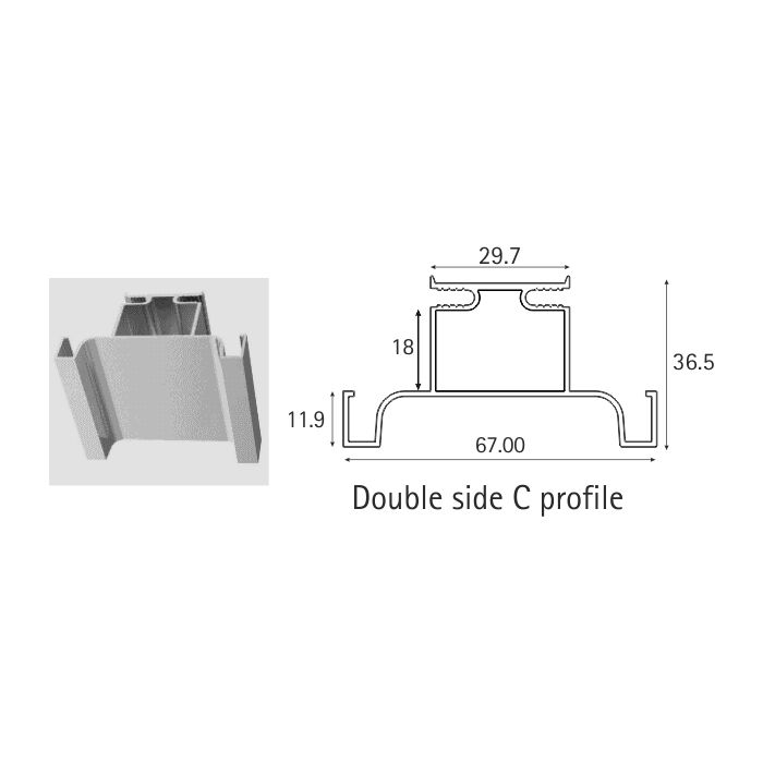 Vertical Gola Profile Gola profile (Vertical  application) SA - Type C