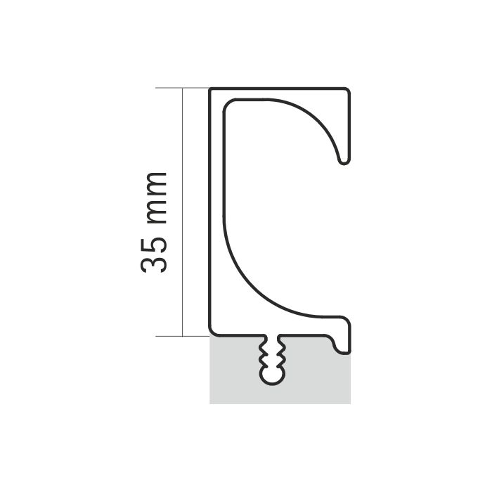 Profile Handles Profile height 35 mm & Length 3000  mm - Dc